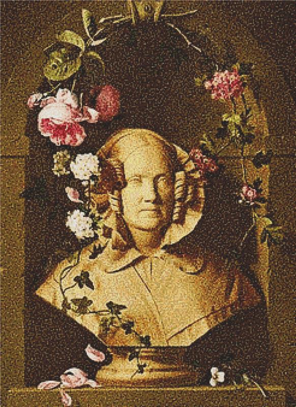 Buste de Madame Ducarre Dans Une Niche Fleurie - X Squared Cross Stitch