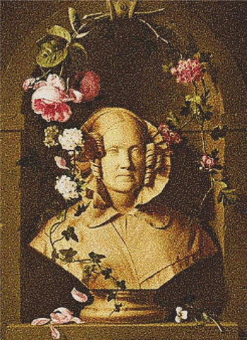 Buste de Madame Ducarre Dans Une Niche Fleurie - X Squared Cross Stitch