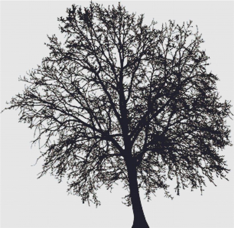 Tree Silhouette I - X Squared Cross Stitch