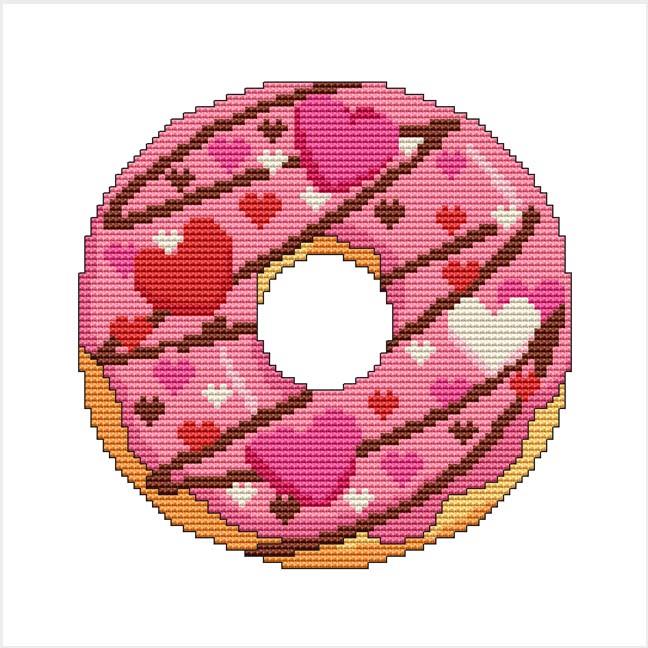 A Year Of Donuts: February - Cross Stitch Wonders
