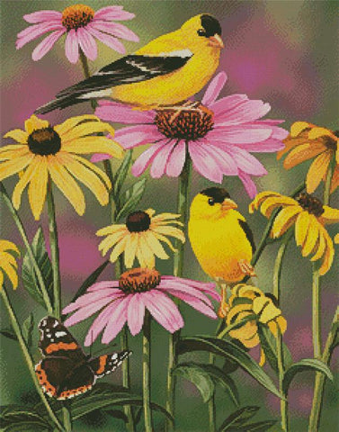 Golden Finches - Artecy Cross Stitch