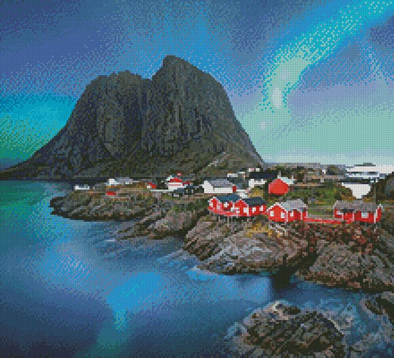 Lofoten Norway (Crop) - Artecy Cross Stitch