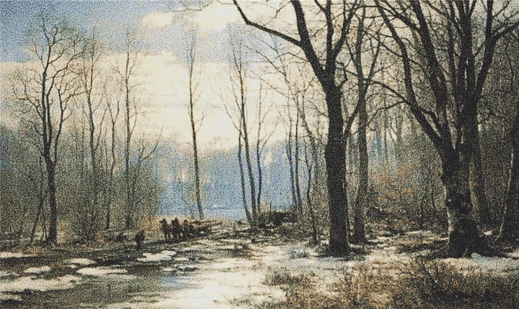 Holzfaller Im Englischen Garten In Munchen - X Squared Cross Stitch