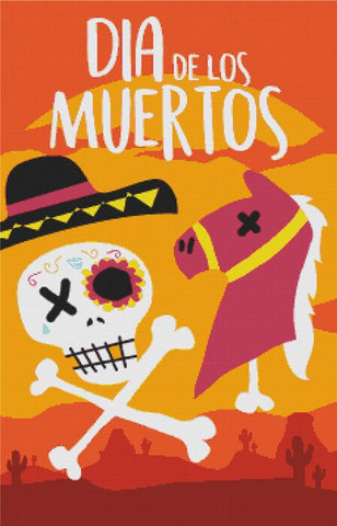 Dia de Los Muertos VI - X Squared Cross Stitch