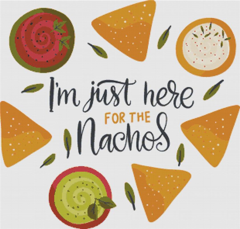 Here For The Nachos - X Squared Cross Stitch