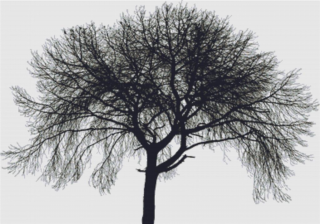 Tree Silhouette II - X Squared Cross Stitch
