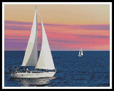 Sailing At Sunset - Artecy Cross Stitch