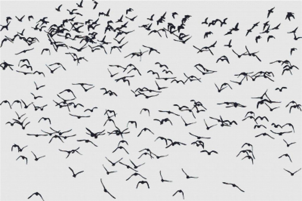 Flock of Birds I - X Squared Cross Stitch