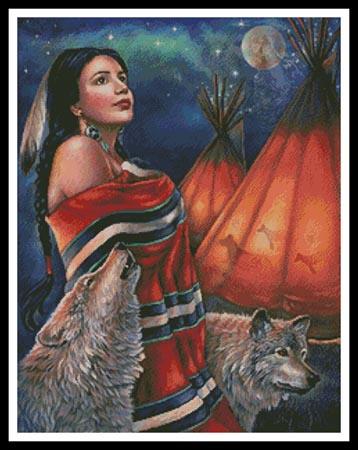 Legend Of The Wolf Maiden - Artecy Cross Stitch