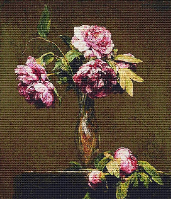 Peonies - X Squared Cross Stitch