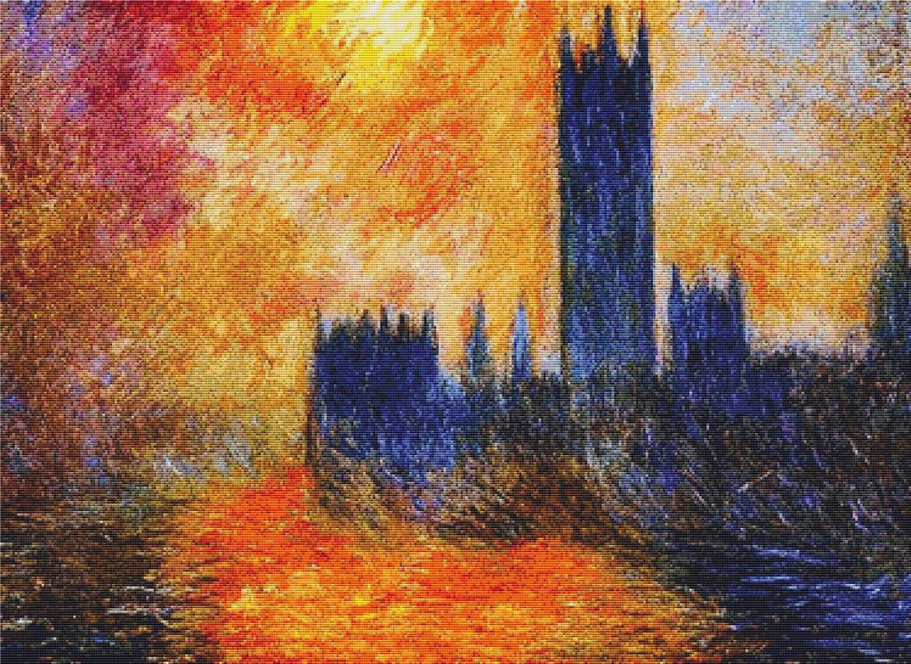 Houses Of Parliament - X Squared Cross Stitch