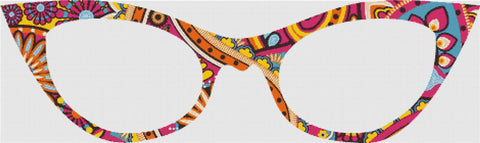 Pink Paisley Glasses - X Squared Cross Stitch