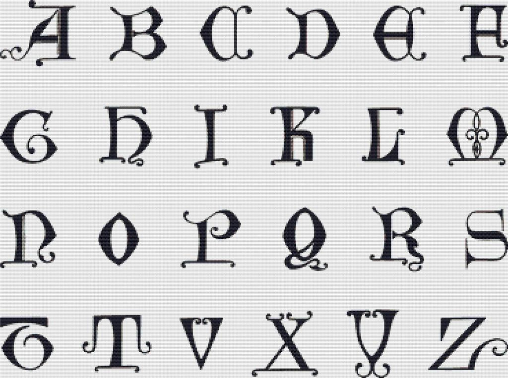 Antique Alphabet - X Squared Cross Stitch
