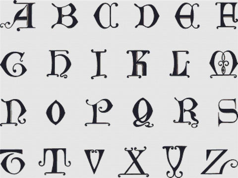 Antique Alphabet - X Squared Cross Stitch