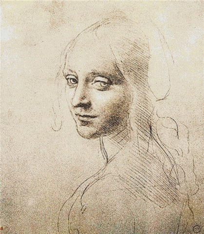 Head Of A Girl - X Squared Cross Stitch