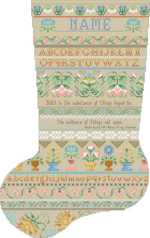 Pastel Colonial Heritage Stocking - Kooler Design Studio