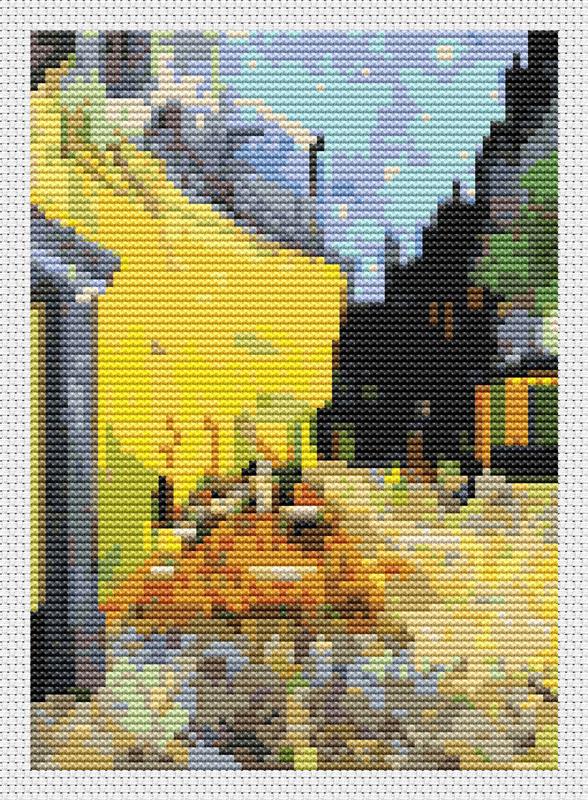 Café Terrace at Night (Mini Chart) - Art of Stitch, The