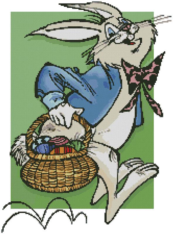 Easter Bunny And Basket - Artecy Cross Stitch