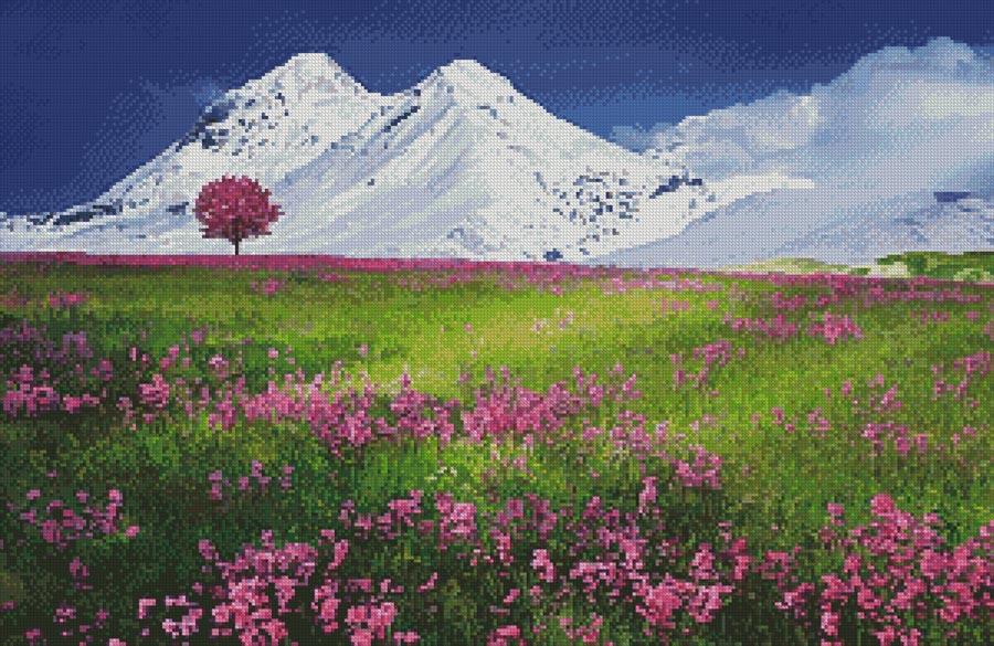 Meadow In The Alps - Artecy Cross Stitch