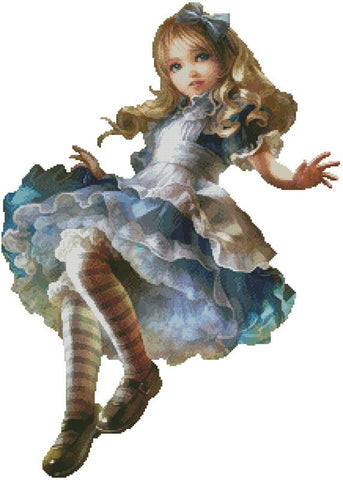 Floating Alice (No Background) - Artecy Cross Stitch
