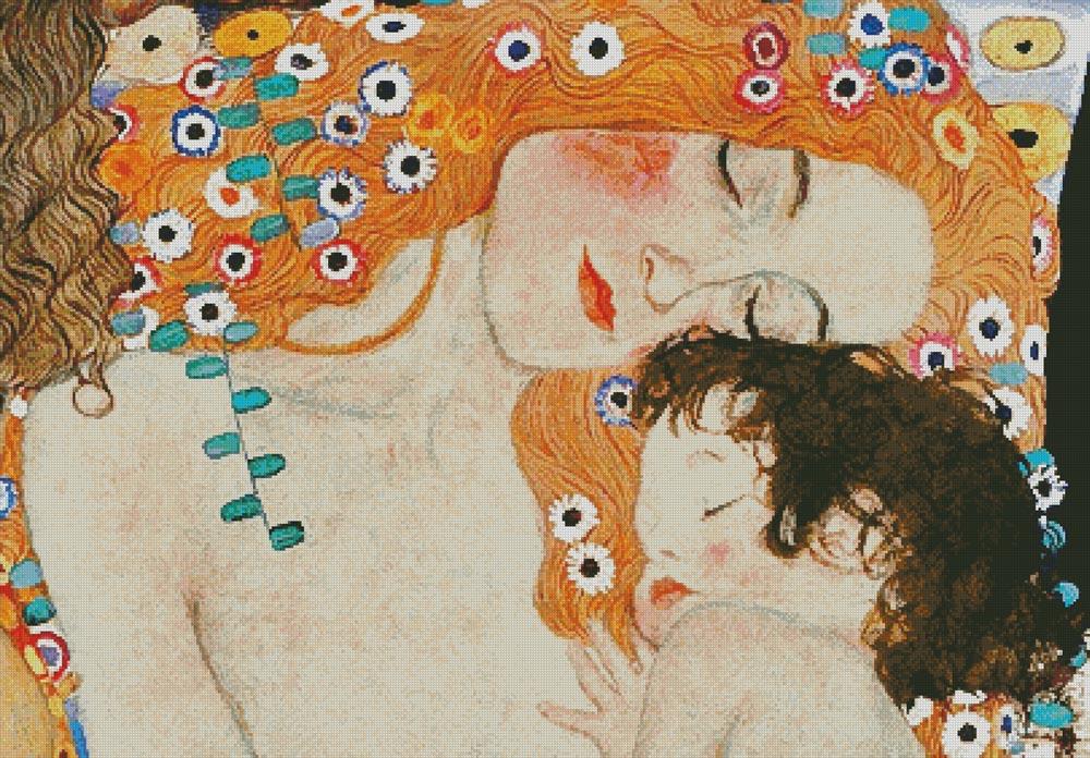 Mother And Child Painting (Large Crop) - Artecy Cross Stitch