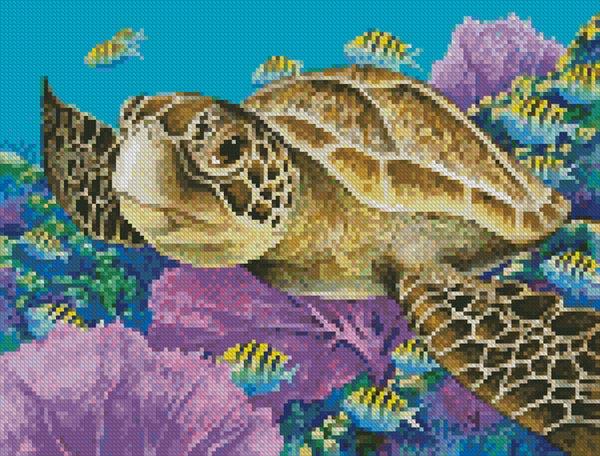 Mini Young Green Sea Turtle - Artecy Cross Stitch