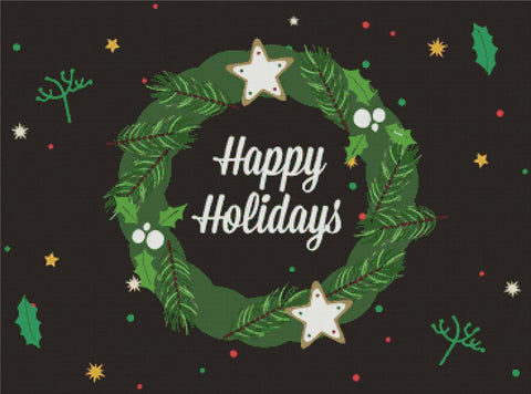 Happy Holidays I - X Squared Cross Stitch