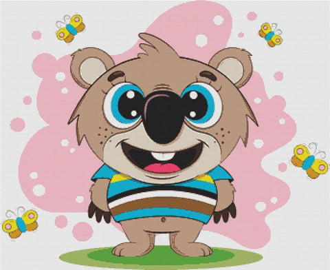 Cute Cartoon Koala - X Squared Cross Stitch
