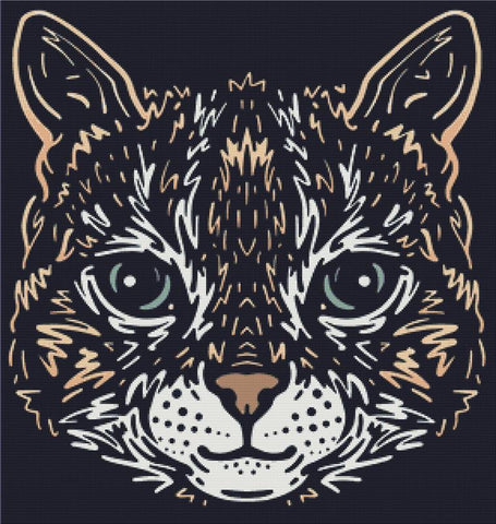 Cat Face - X Squared Cross Stitch