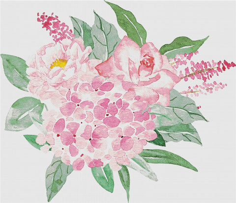 Graceful Floral Bouquet - X Squared Cross Stitch