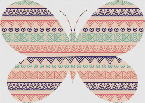 Ornamental Tribal Butterfly - X Squared Cross Stitch