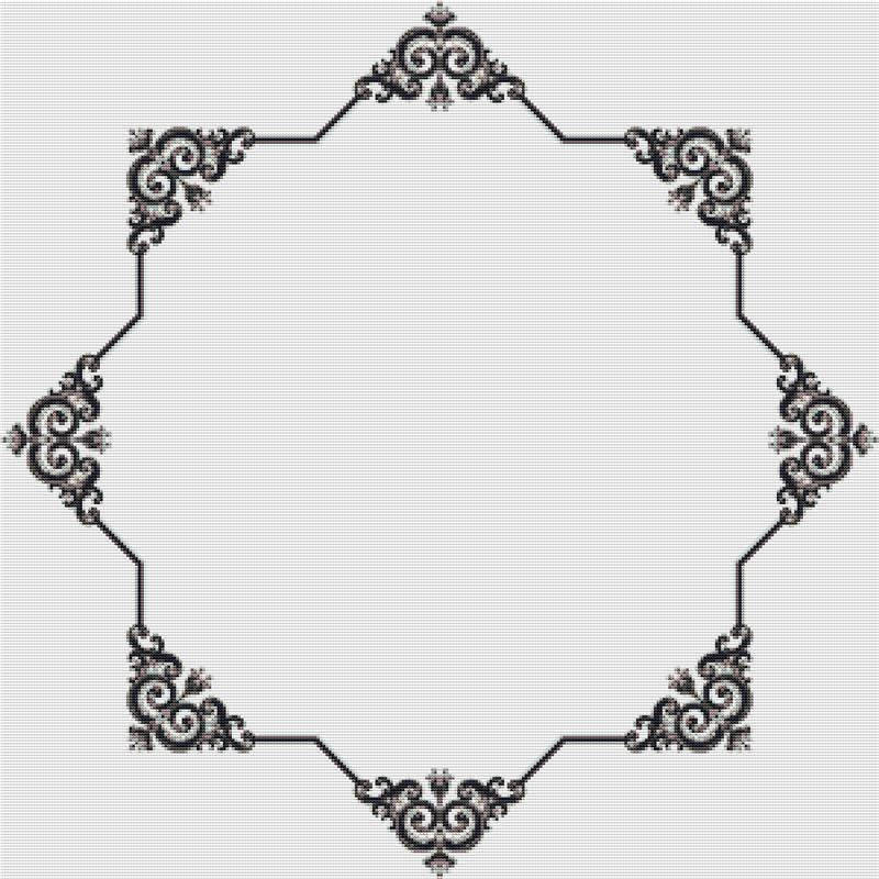 Ornamental Star Frame - X Squared Cross Stitch