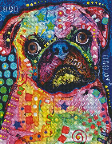 Mini Abstract Pug - Artecy Cross Stitch