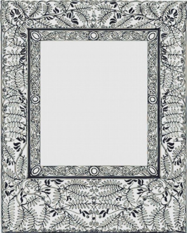Ornamental Leaf Frame - X Squared Cross Stitch