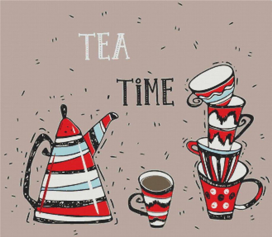 Tea Time I - X Squared Cross Stitch