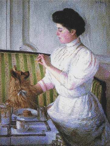 Lady At The Tea Table - X Squared Cross Stitch