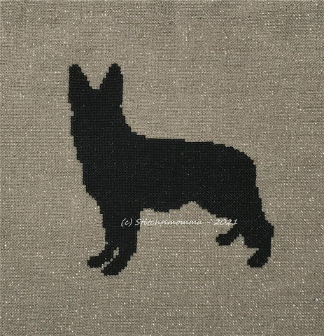 Dog Silhouette: German Shepherd - Stitchnmomma