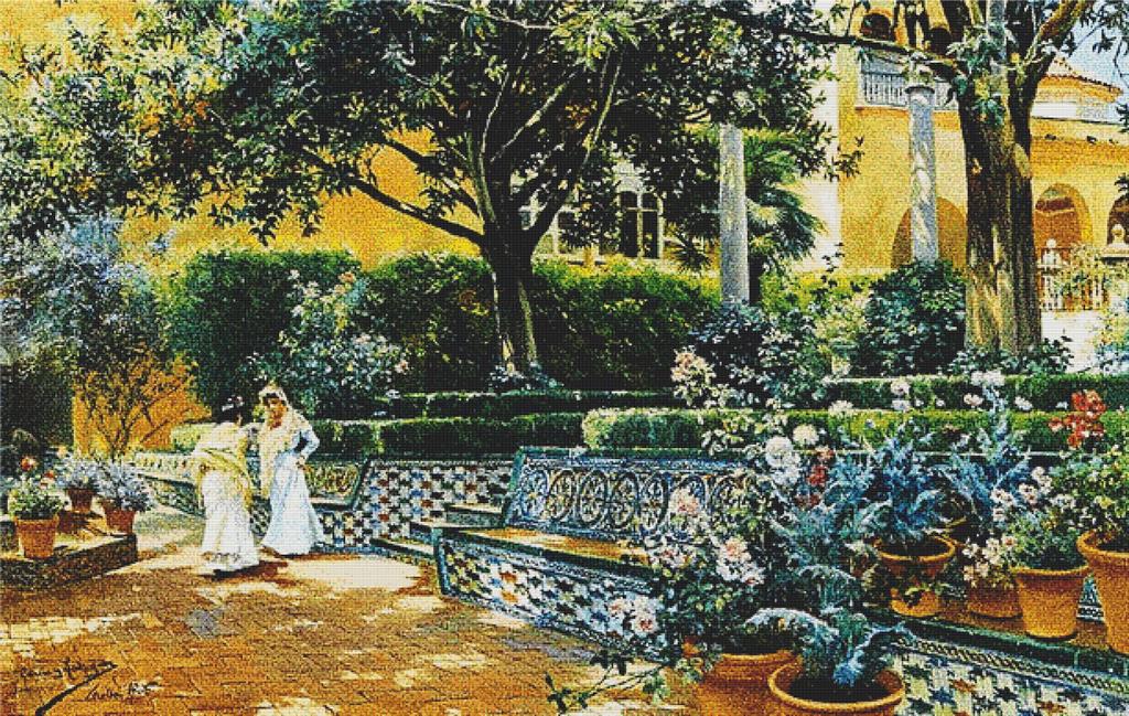 Gardens Of The Alcazar - X Squared Cross Stitch