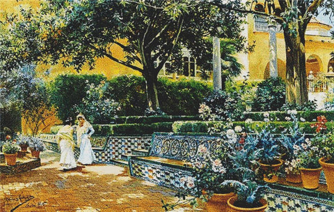 Gardens Of The Alcazar - X Squared Cross Stitch