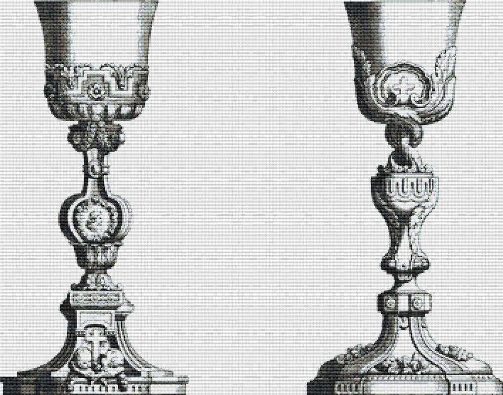 Set Of Chalices - X Squared Cross Stitch