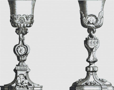 Set Of Chalices - X Squared Cross Stitch