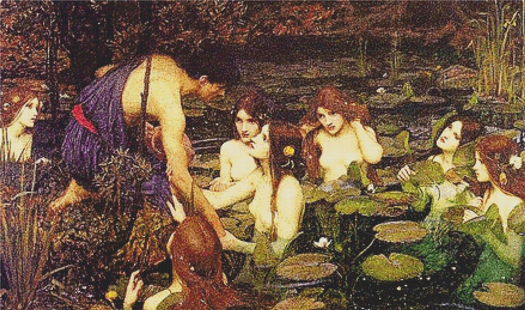 Hylas And The Nymphs - X Squared Cross Stitch