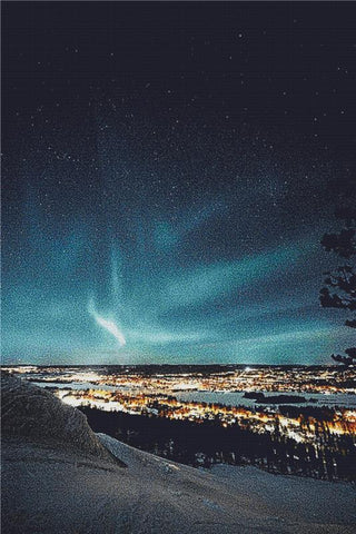 Northern Lights Over Rovaniemi - X Squared Cross Stitch