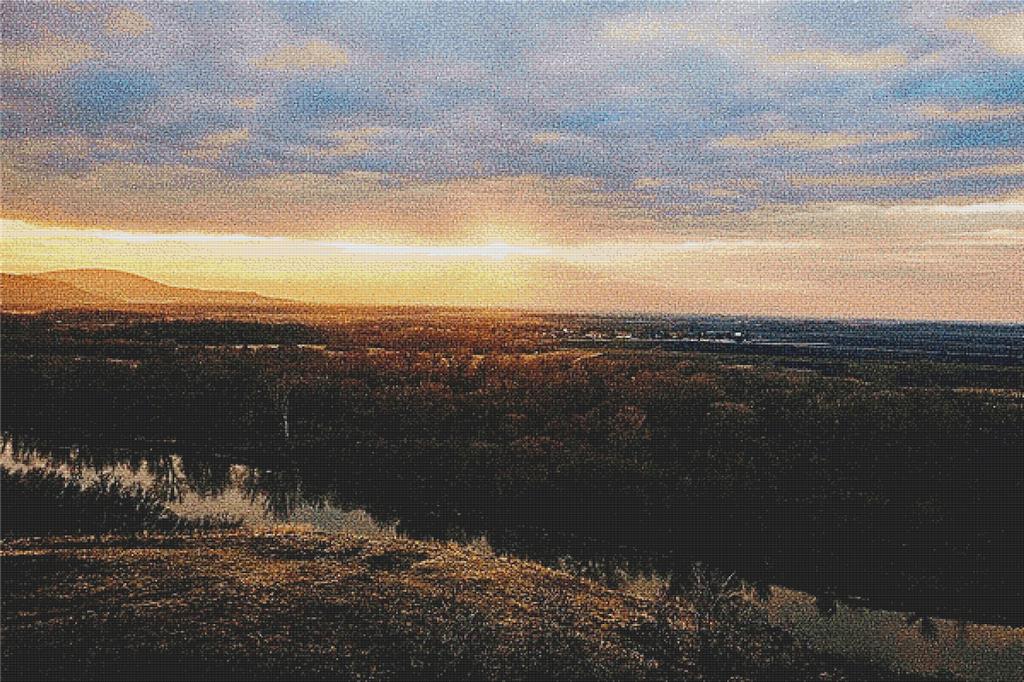 Sunset Panorama - X Squared Cross Stitch