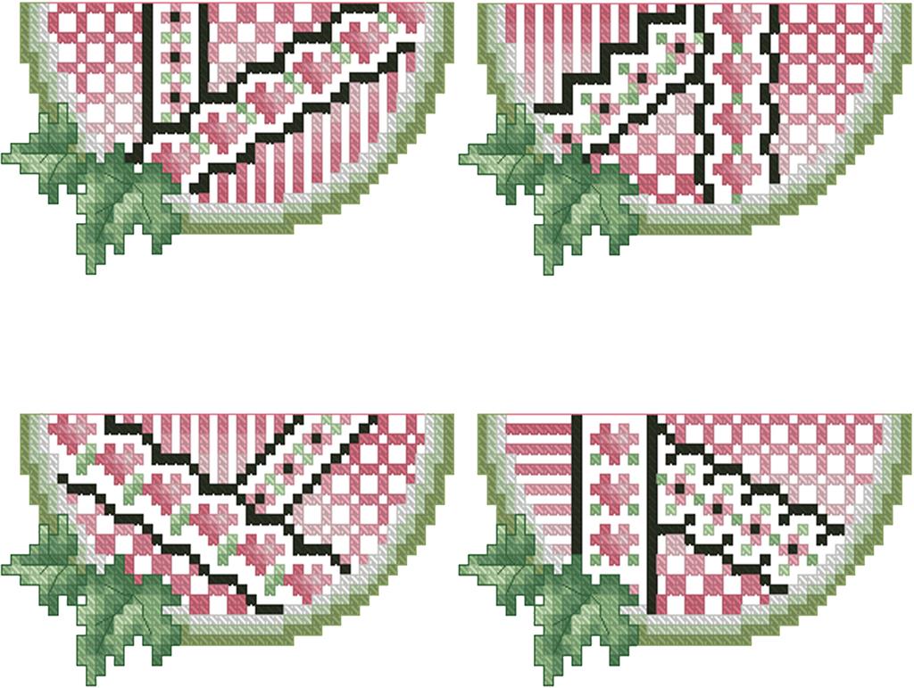 Crazy Watermelons Ornaments - Kitty & Me Designs