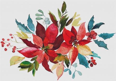 Bright Christmas Arrangement - X Squared Cross Stitch
