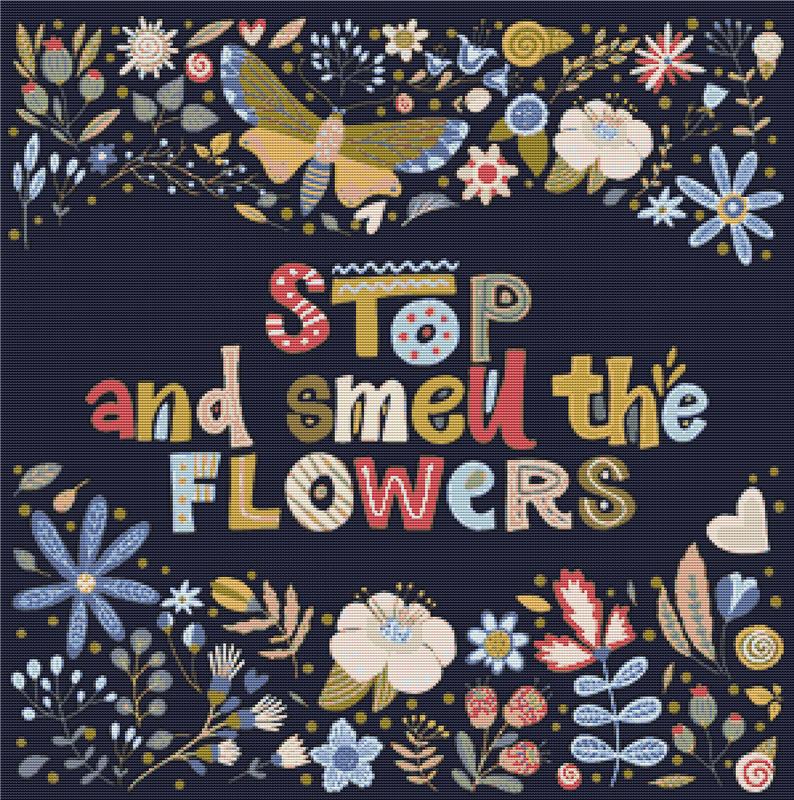 Stop And Smell The Flowers - X Squared Cross Stitch