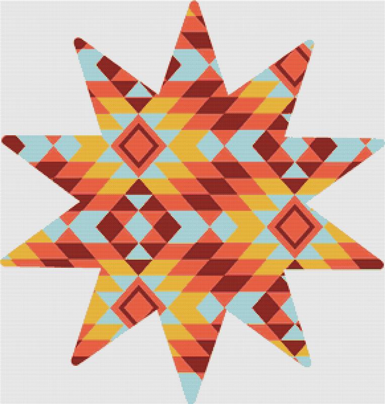 Kilim Star - X Squared Cross Stitch