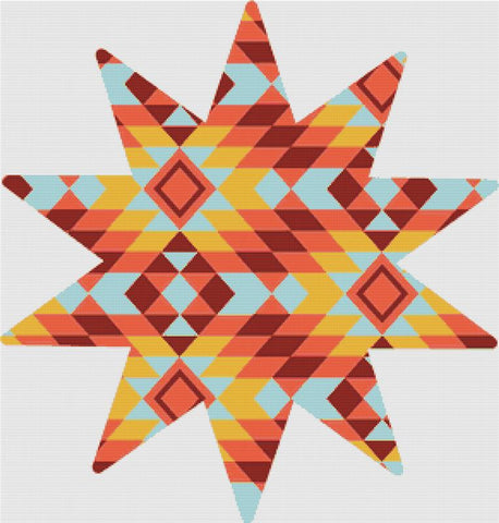 Kilim Star - X Squared Cross Stitch