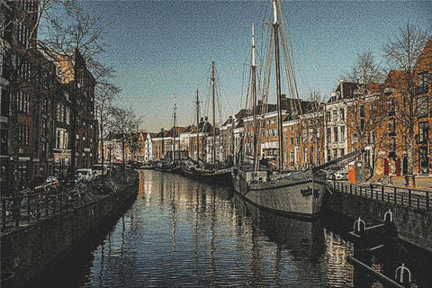 Canal In Groningen - X Squared Cross Stitch